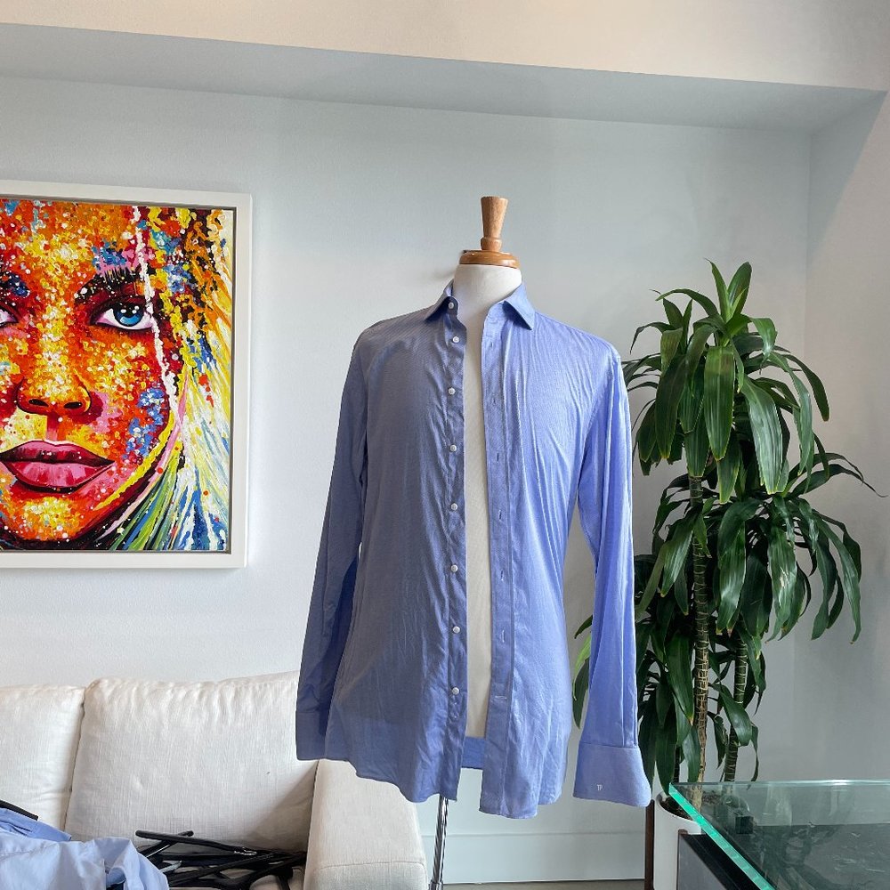 Indochino Dress Shirt (Blue) Size L